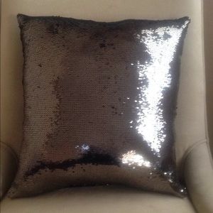 HOME DECOR GUNMETAL SEQUINS THROW PILLOWS